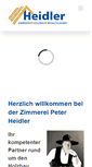 Mobile Screenshot of holzbau-heidler.de