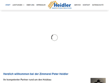 Tablet Screenshot of holzbau-heidler.de